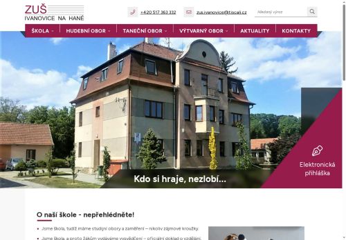 Zobrazit webové stránky ZUŠ Ivanovice na Hané