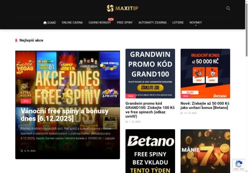 Zobrazit webové stránky MAXI-TIP a.s.