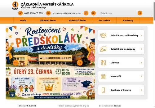 Zobrazit webové stránky ZŠ a MŠ Ostrov u Macochy