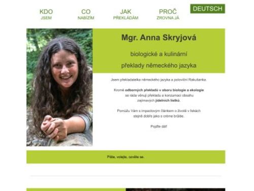 Mgr. Anna Skryjová - překlady