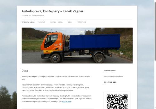Zobrazit webové stránky Autodoprava Radek Vágner