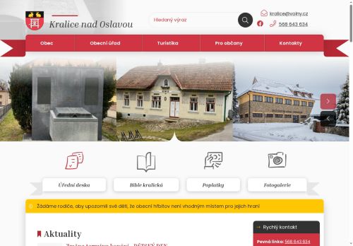 Zobrazit webové stránky Obecní úřad Kralice nad Oslavou