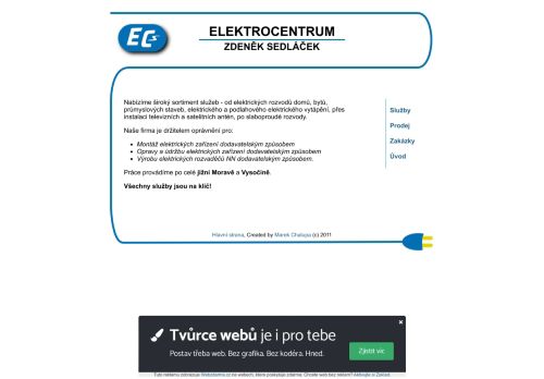 Zobrazit webové stránky Elektrocentrum Zdeněk Sedláček