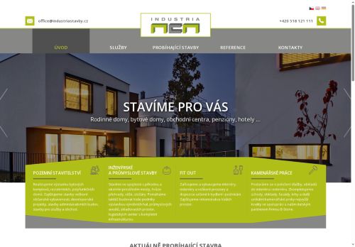 Webové stránky INDUSTRIA MCM s.r.o., Hodonín