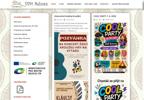 Zobrazit webové stránky Dům dětí a mládeže Bučovice