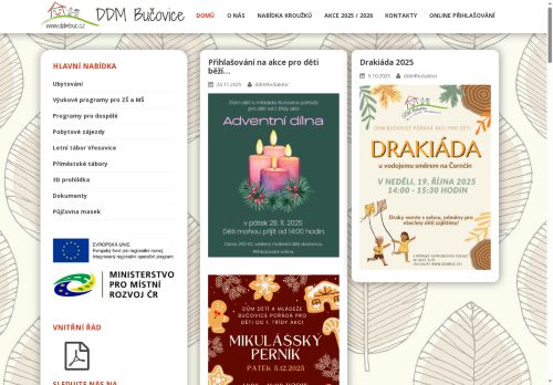 Zobrazit webové stránky Dům dětí a mládeže Bučovice