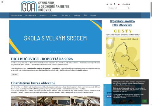 Zobrazit webové stránky Gymnázium a Obchodní akademie Bučovice