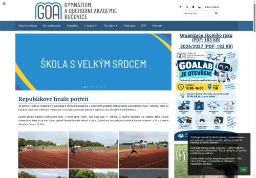 Zobrazit webové stránky Gymnázium a Obchodní akademie Bučovice