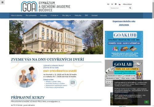 Zobrazit webové stránky Gymnázium a Obchodní akademie Bučovice