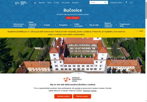 Zobrazit webové stránky Státní zámek Bučovice