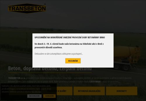 Zobrazit webové stránky TRANSBETON s.r.o.
