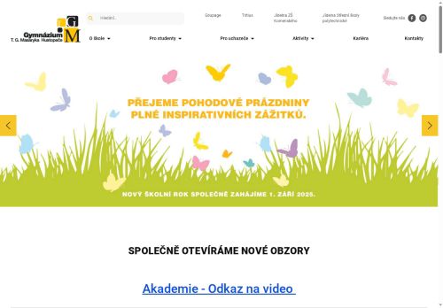 Zobrazit webové stránky Gymnázium T. G. Masaryka