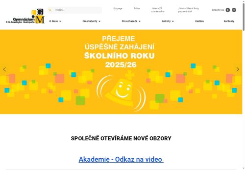Zobrazit webové stránky Gymnázium T. G. Masaryka