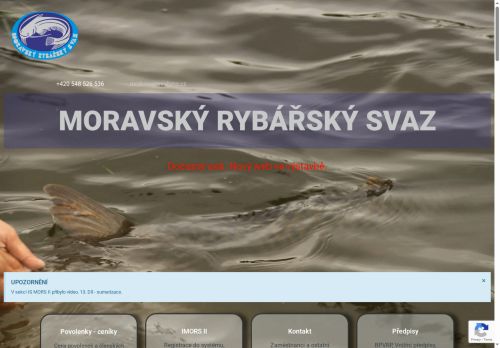 Zobrazit webové stránky Moravský rybářský svaz