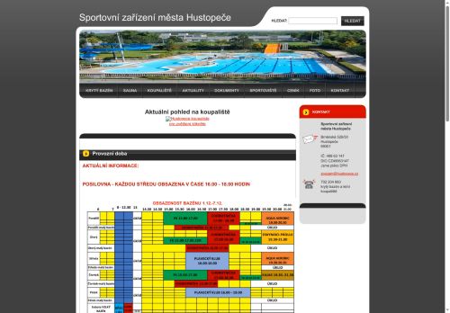 Zobrazit webové stránky Sportovní zařízení města Hustopeče