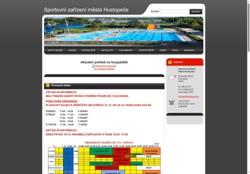 Zobrazit webové stránky Sportovní zařízení města Hustopeče