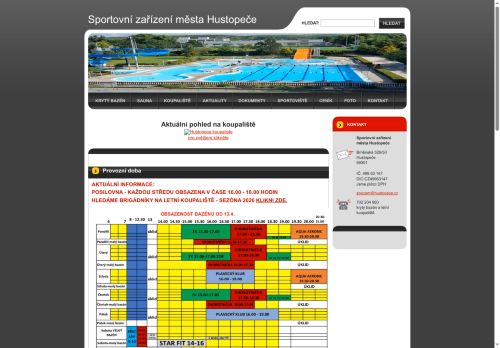 Zobrazit webové stránky Sportovní zařízení města Hustopeče