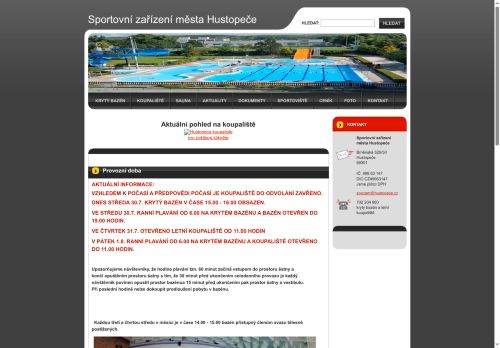Zobrazit webové stránky Sportovní zařízení města Hustopeče