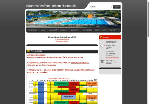 Zobrazit webové stránky Sportovní zařízení města Hustopeče