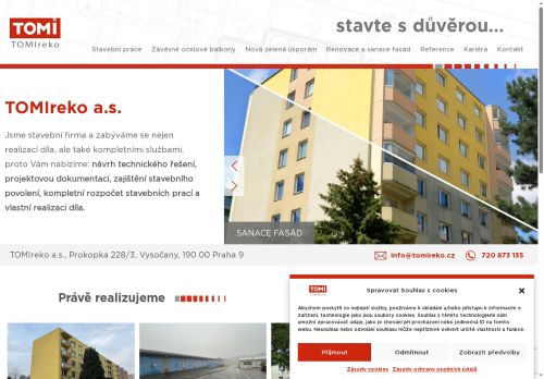 Webové stránky TOMIreko a.s., Rouchovany