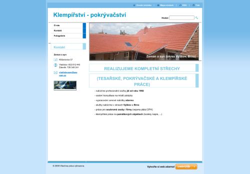 Zobrazit webové stránky Klempířství - pokrývačství ZEMAN a SYN