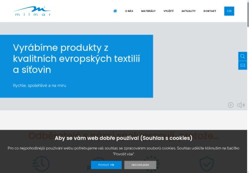 Zobrazit webové stránky Milmar, spol. s r.o.