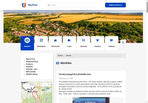 Zobrazit webové stránky Obecní úřad - Mouřínov