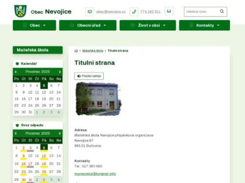 Mateřská škola Nevojice