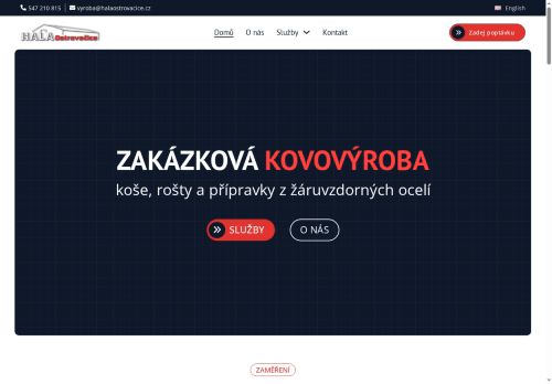 Webové stránky Hala Ostrovačice, Ostrovačice