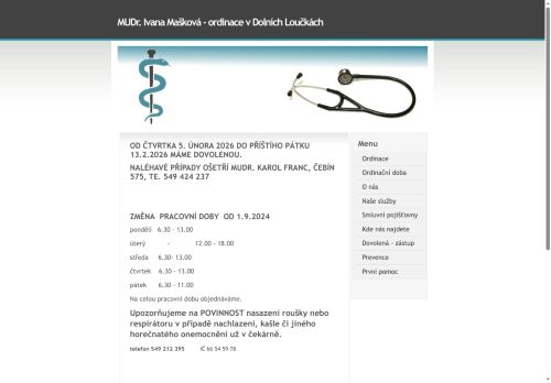 Zobrazit webové stránky MUDr. Ivana Mašková - praktický lákař