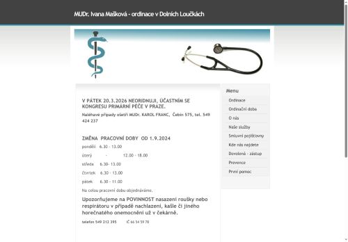 Zobrazit webové stránky Praktický lékař - MUDr. Ivana Mašková