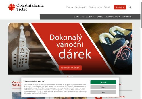 Webové stránky Diecézní charita Brno, Třebíč