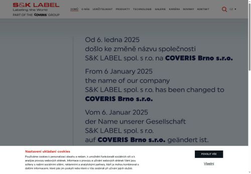 Zobrazit webové stránky S&K LABEL spol. s r.o.