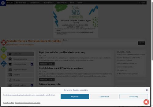 Zobrazit webové stránky Základní škola a Mateřská škola Dr. Joklíka