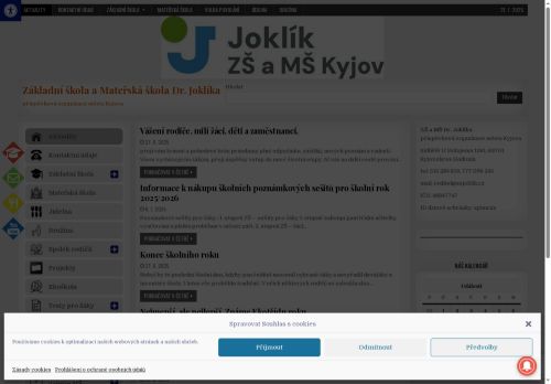Zobrazit webové stránky Základní škola a Mateřská škola Dr. Joklíka