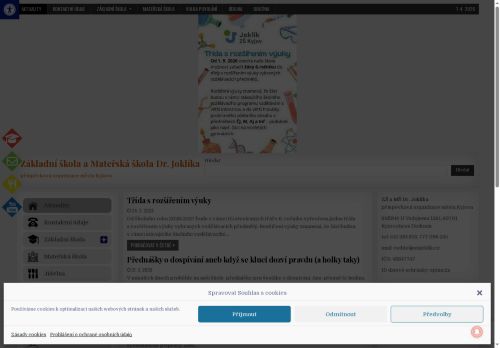 Zobrazit webové stránky Základní škola a Mateřská škola Dr. Joklíka