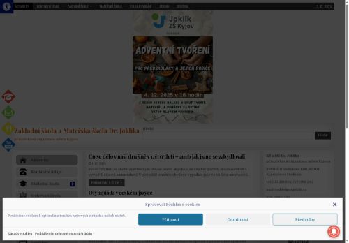 Zobrazit webové stránky Základní škola a Mateřská škola Dr. Joklíka