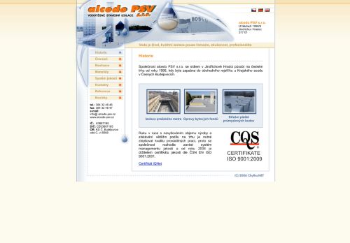 Webové stránky ALCEDO PSV, s.r.o., Jindřichův Hradec