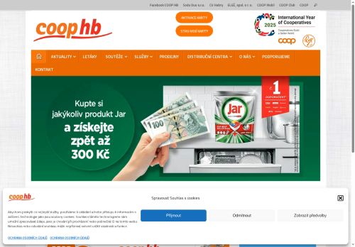 Webové stránky COOP družstvo HB, Puklice