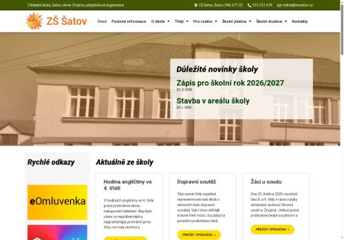 Základní škola, Šatov, okres Znojmo, příspěvková organizace nabízí práci na pozici Učitel/ka na 2. stupni základních škol v obci Šatov