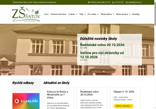 Základní škola, Šatov, okres Znojmo, příspěvková organizace nabízí práci na pozici Učitel / učitelka na 2. stupni základní školy v obci Šatov