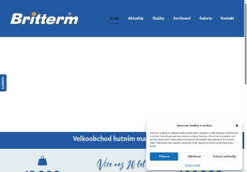 Webové stránky BRITTERM a.s., Moravský Písek