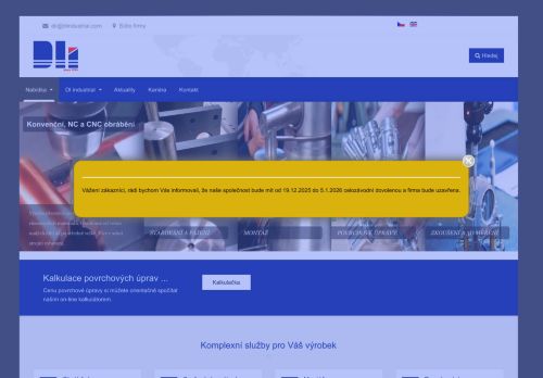 DI industrial spol. s r.o. nabízí práci na pozici brusič v obci Brno