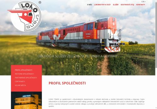Webové stránky LOKO TRANS s.r.o., Střelice