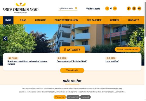 SENIOR centrum Blansko, příspěvková organizace nabízí práci na pozici všeobecná sestra (m/ž) v obci Blansko