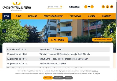 SENIOR centrum Blansko, příspěvková organizace nabízí práci na pozici kuchař/ka v obci Blansko