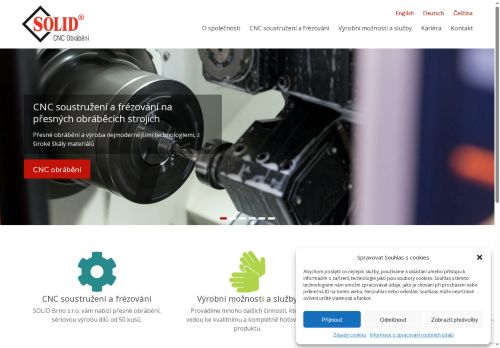 SOLID Brno s.r.o. nabízí práci na pozici Obsluha CNC frézek v obci Brno
