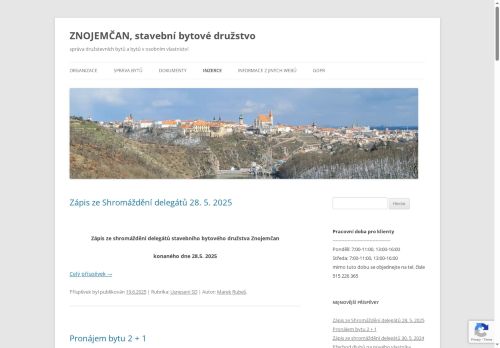 Zobrazit webové stránky Znojemčan, stavební bytové družstvo