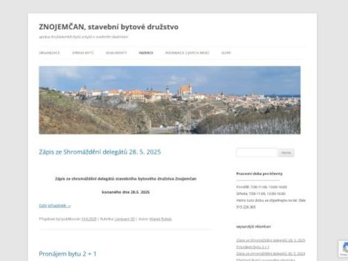 Znojemčan, stavební bytové družstvo