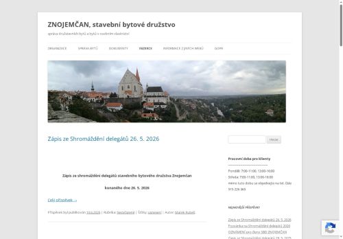 Zobrazit webové stránky Znojemčan, stavební bytové družstvo